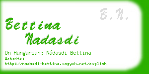 bettina nadasdi business card